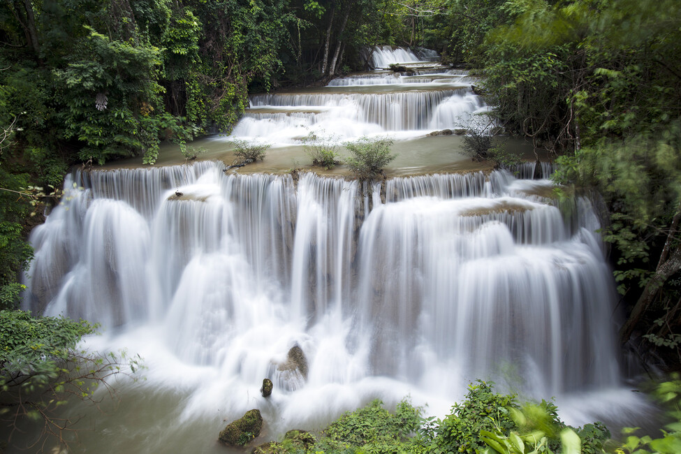 huay mae khamin waterfall thailand