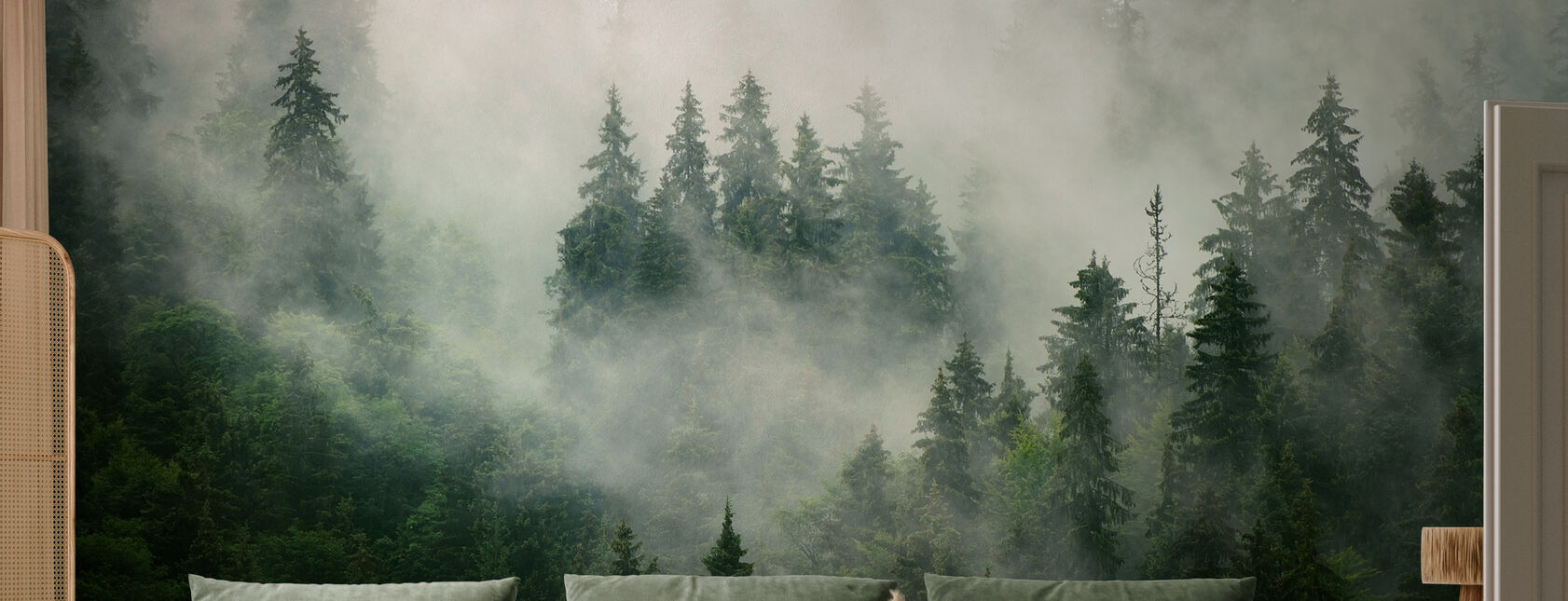 Nebel Wald - Tapete