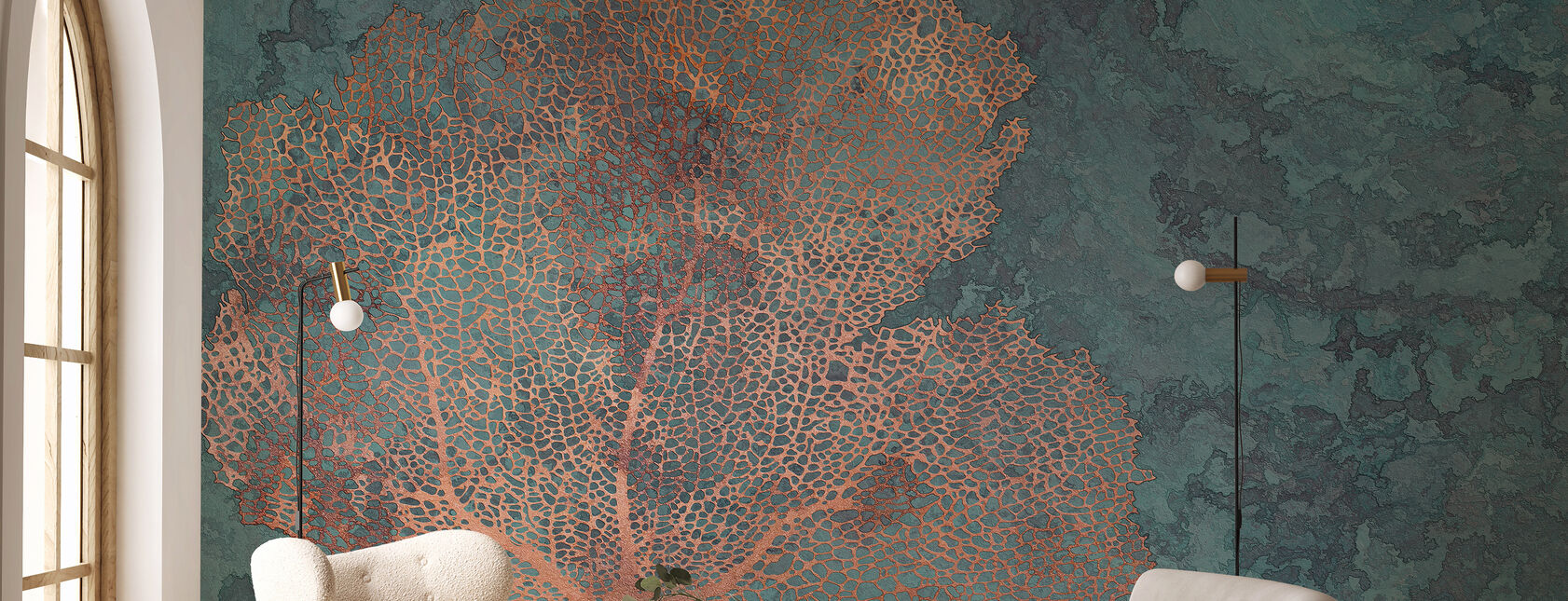 Coral de cobre - Papel de parede