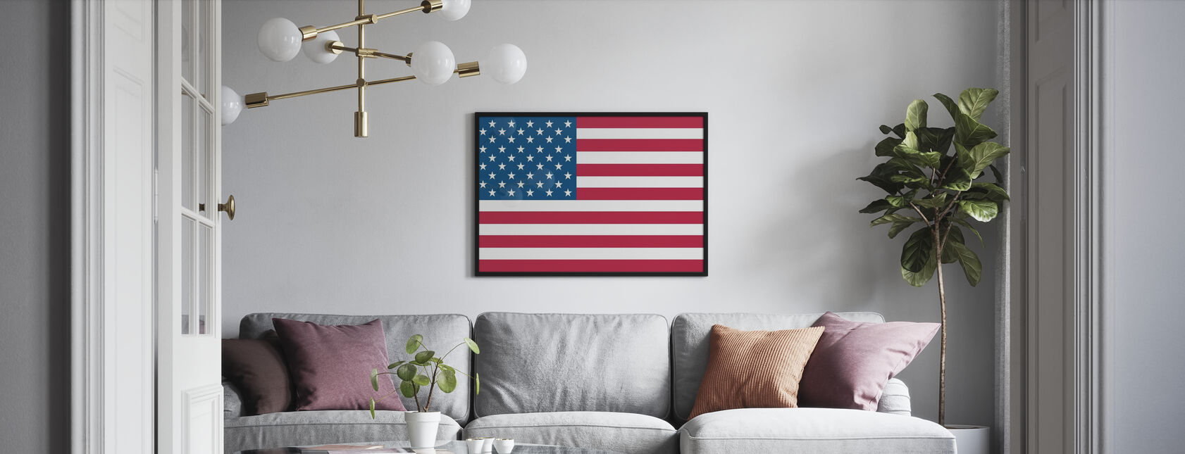 Vlag van Verenigde Staten - Poster - Woonkamer