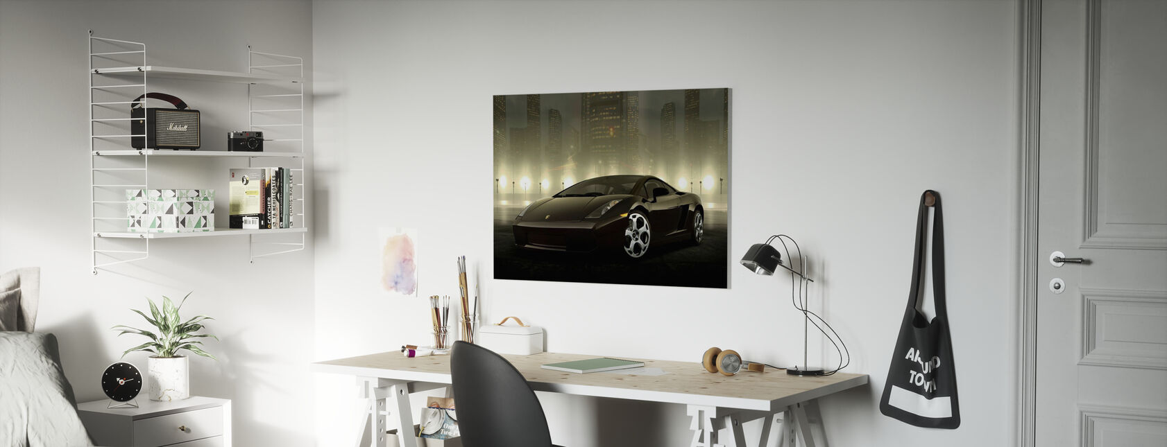 Dark Lamborghini - Canvas print - Kids Room