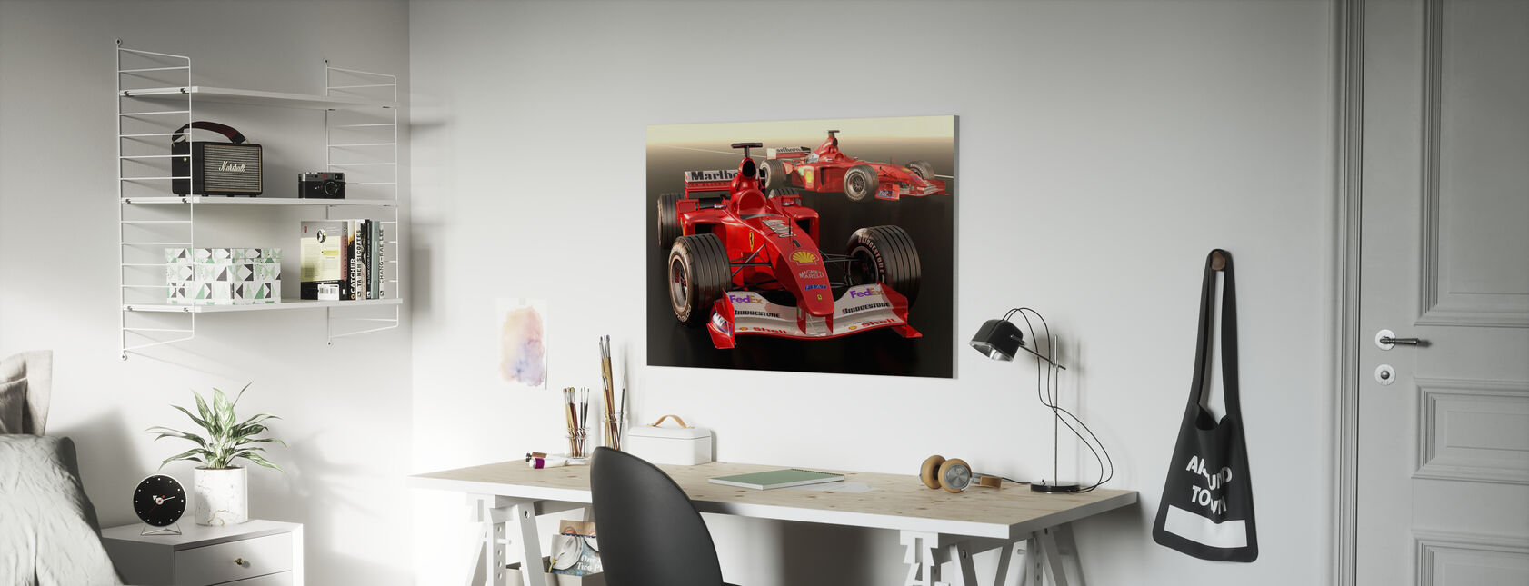Klassieke racewagen - Canvas print - Kinderkamer