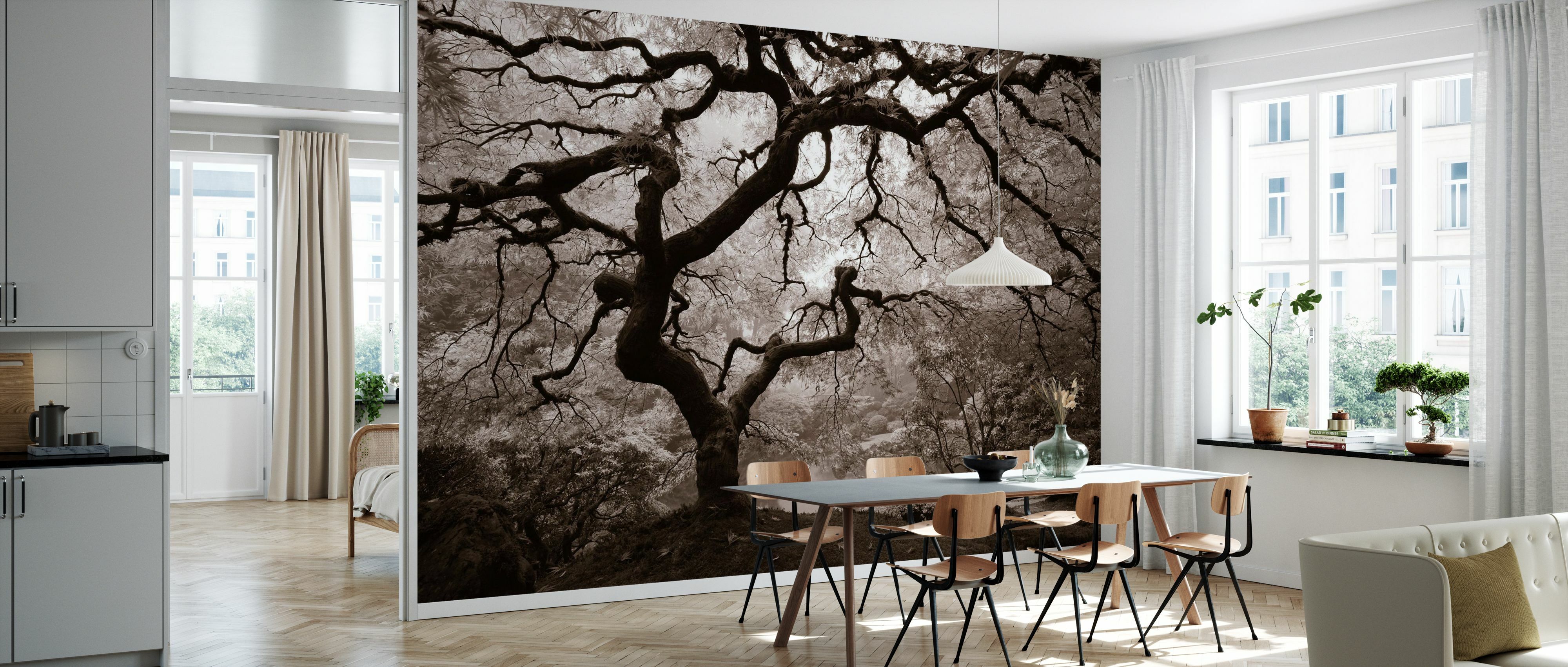 Autumn Tree Plants Leaves Road Wallpaper Mural Photo Wall Home Room Poster Decor 