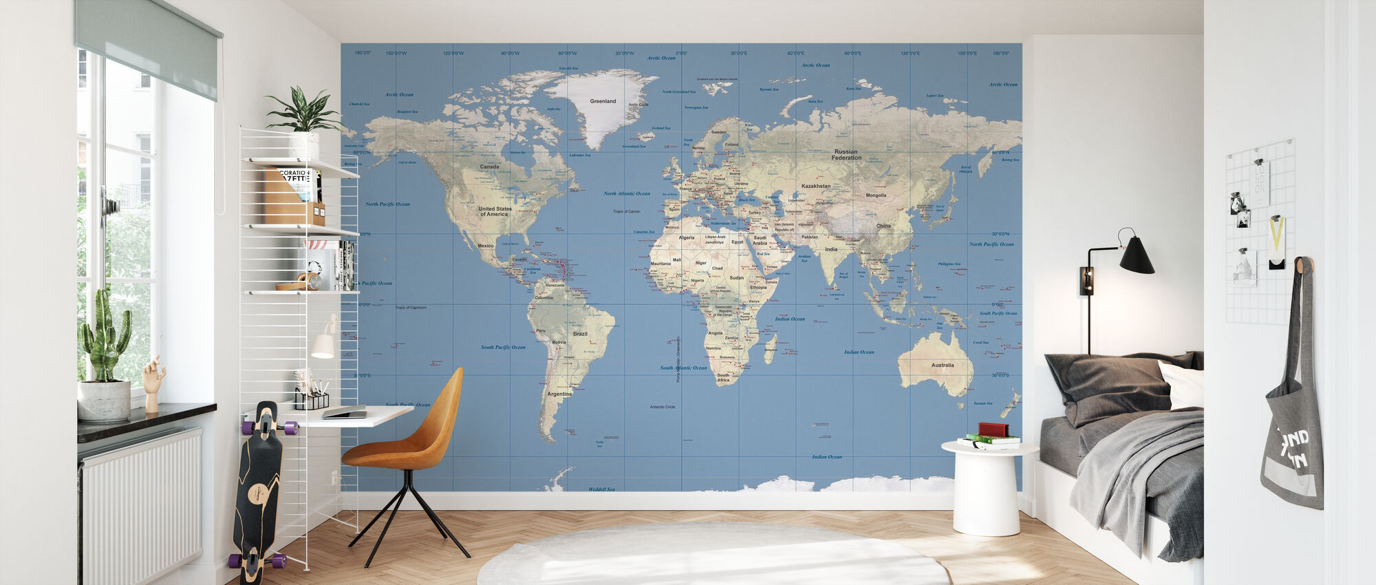 World Map – trendy wall mural – Photowall