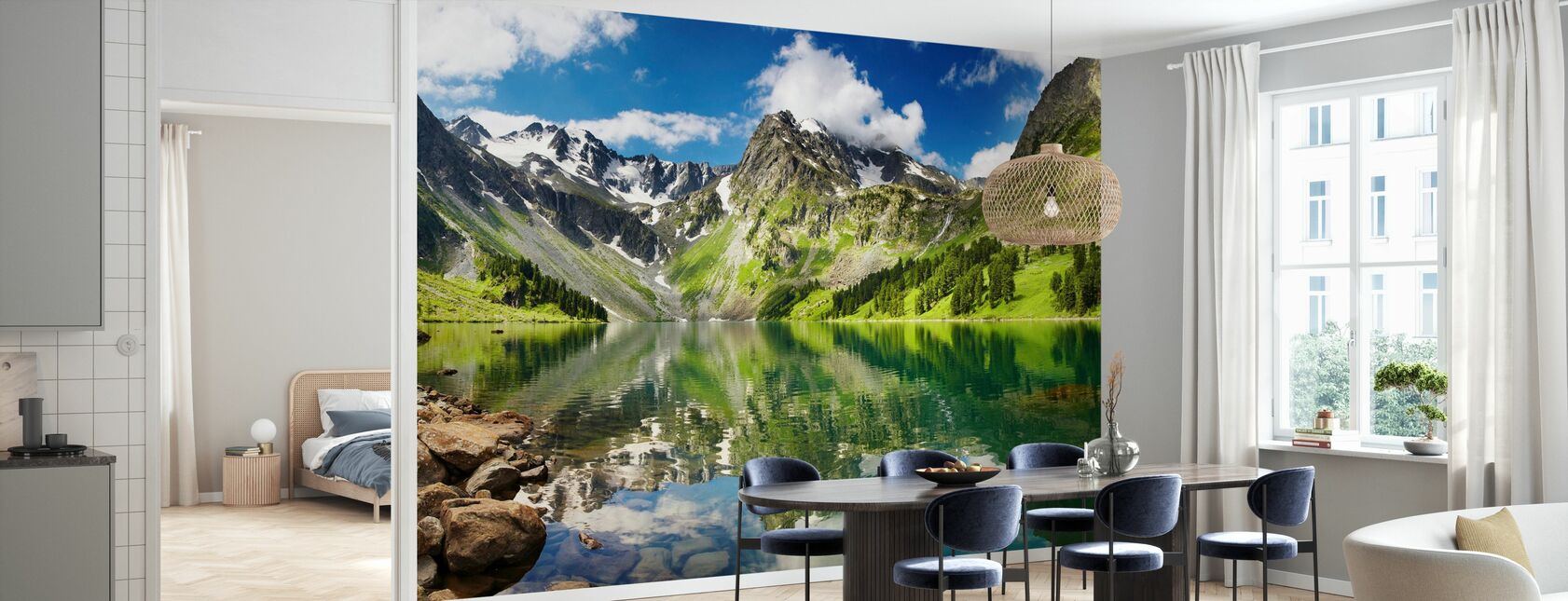 Mountain Lake - Wallpaper - Kitchen