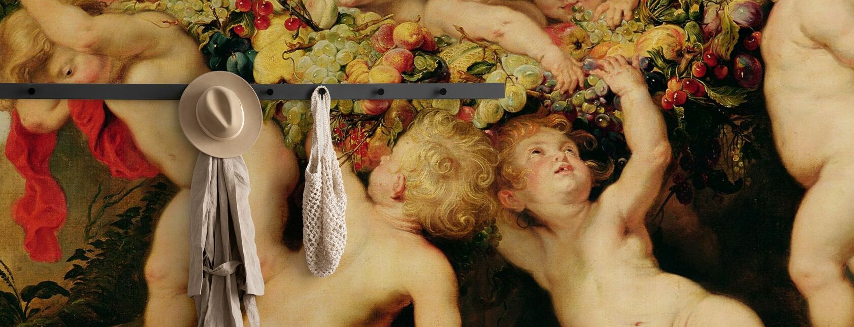 Guirlande de fruits, Pierre Paul Rubens - Papier peint - Entrée