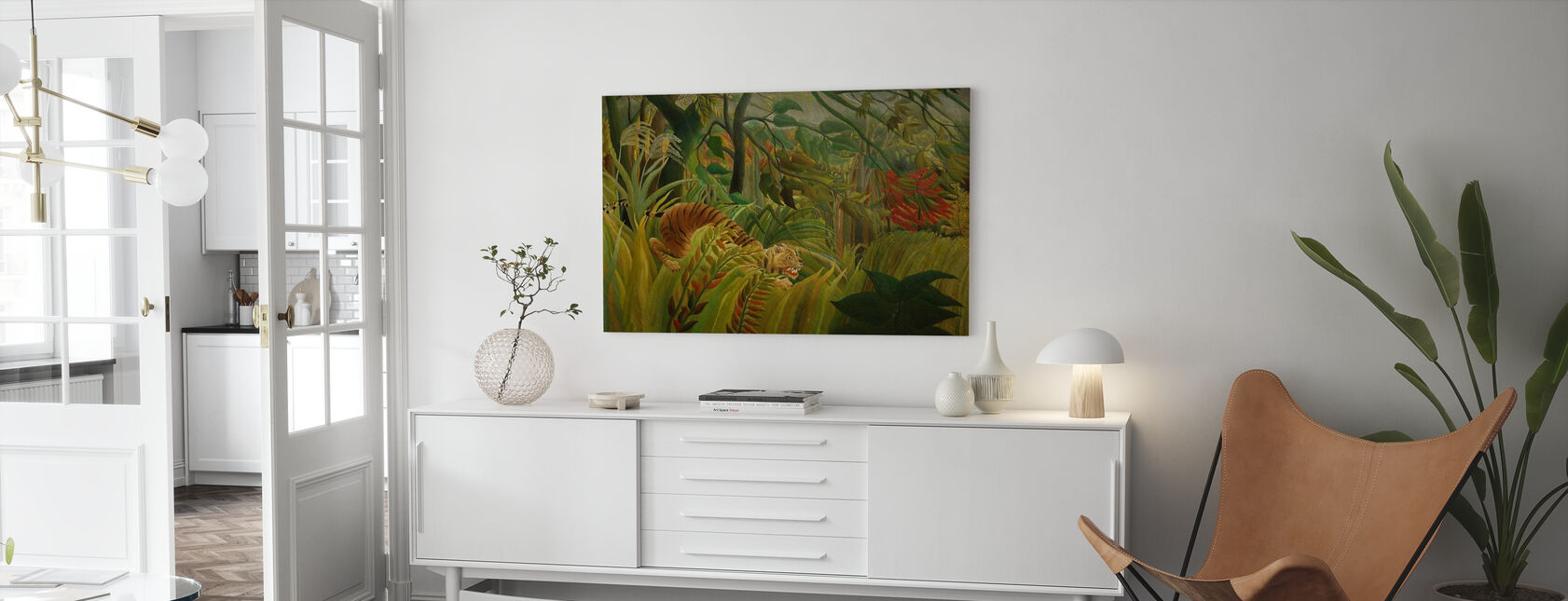 Tiger in a Tropical Storm, Henri Rousseau - Canvas print - Living Room