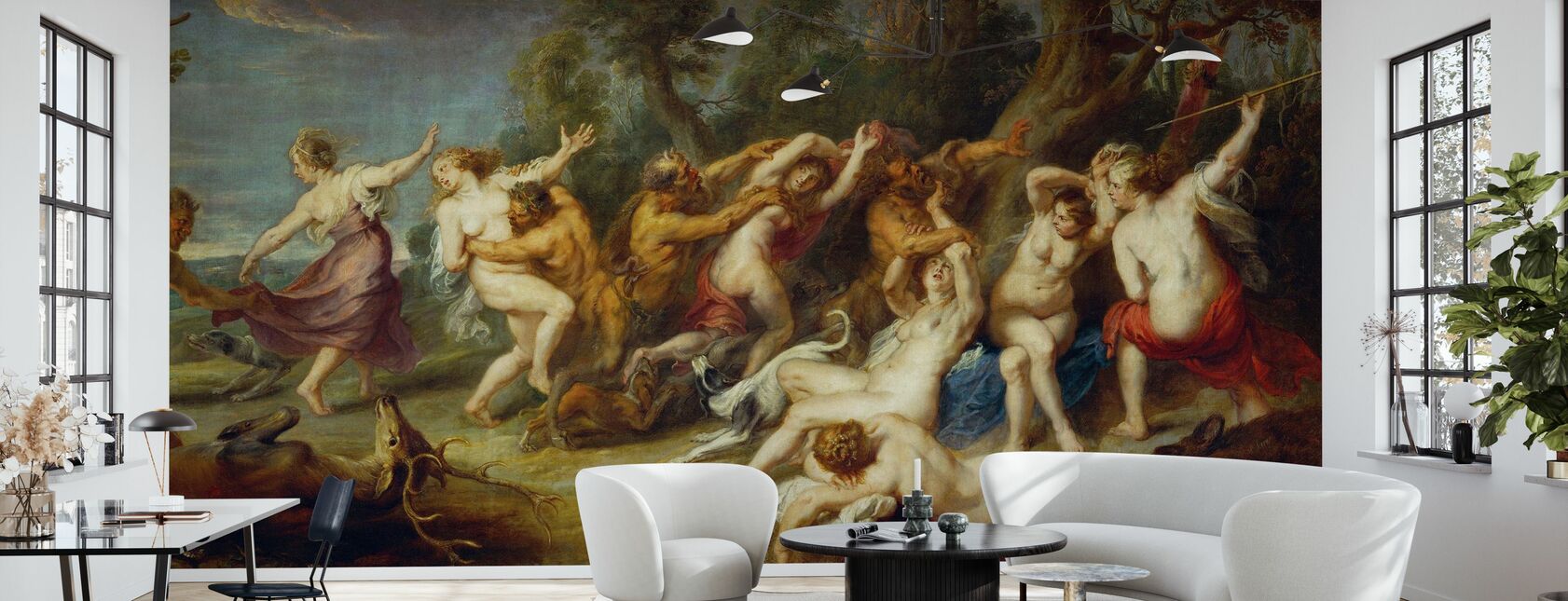 Diana und ihre Nymphen, Peter Paul Rubens - Tapete - Wohnzimmer