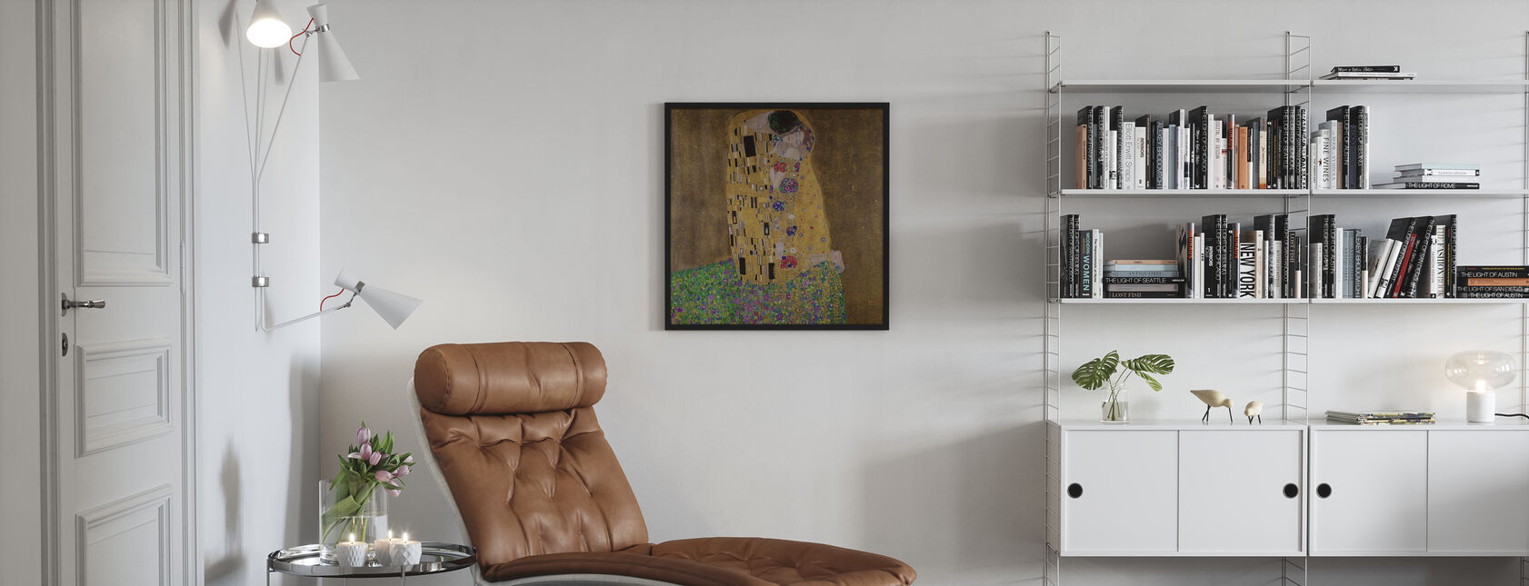 De kus, Gustav Klimt - Poster - Woonkamer