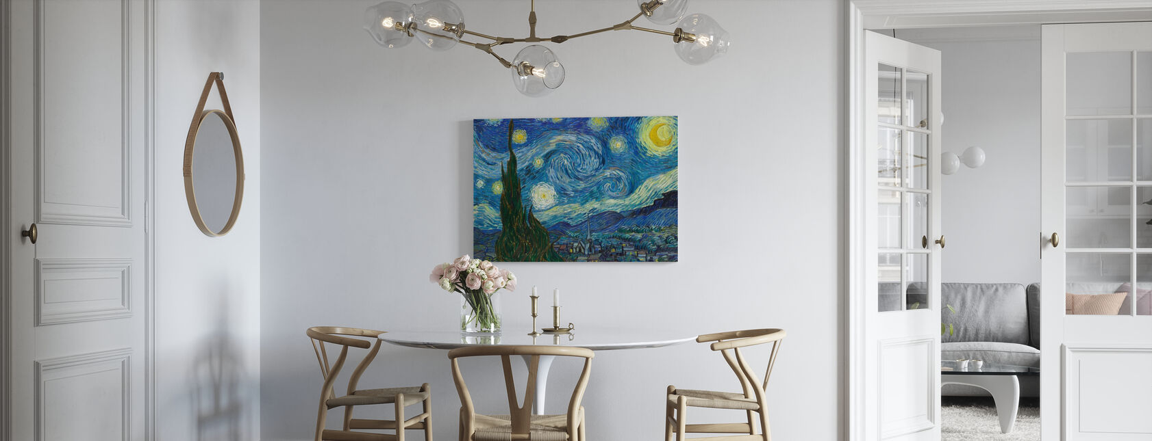 Vincent Van Gogh - Stjerneklar nat - Billede på lærred - Køkken