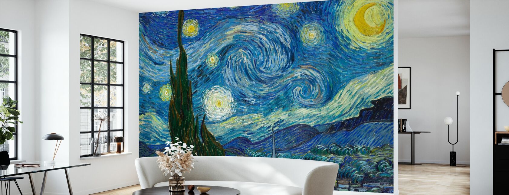 Vincent Van Gogh - Noaptea înstelată - Tapet - Camera de zi