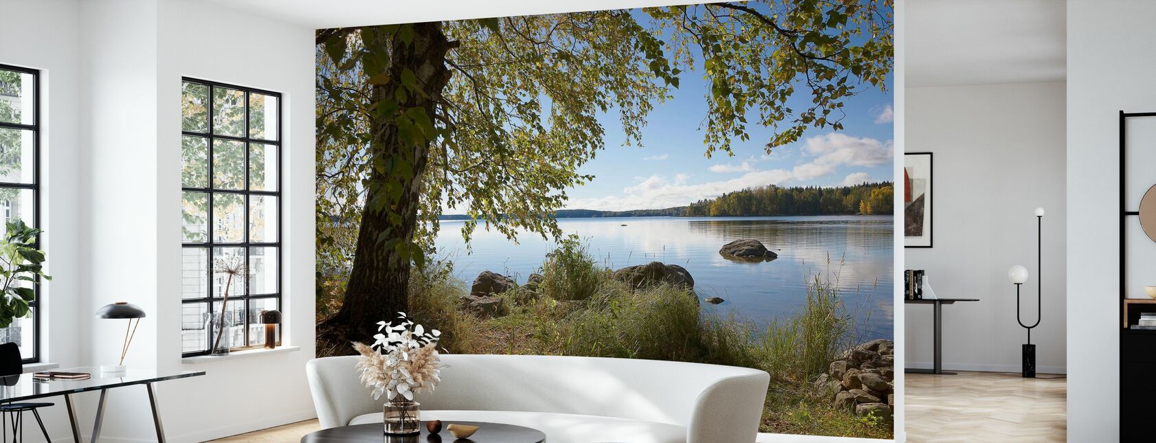 Birch by the Lake - Wallpaper - Living Room