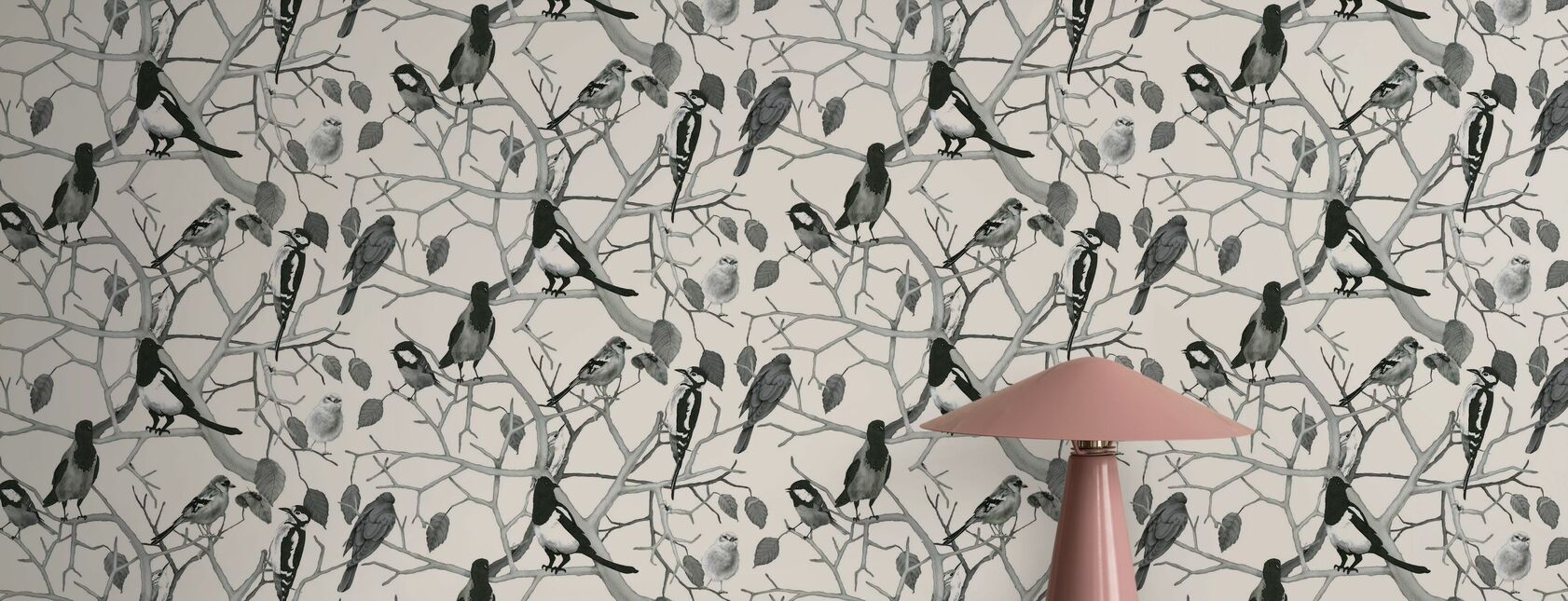 Motif Oiseaux - Papier peint - close-up