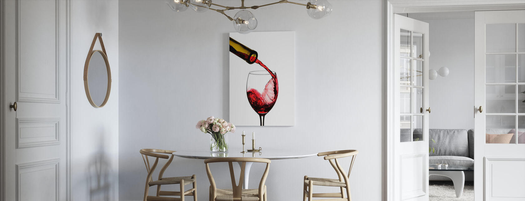 Vin Rouge Pour - Impression sur toile - Cuisine