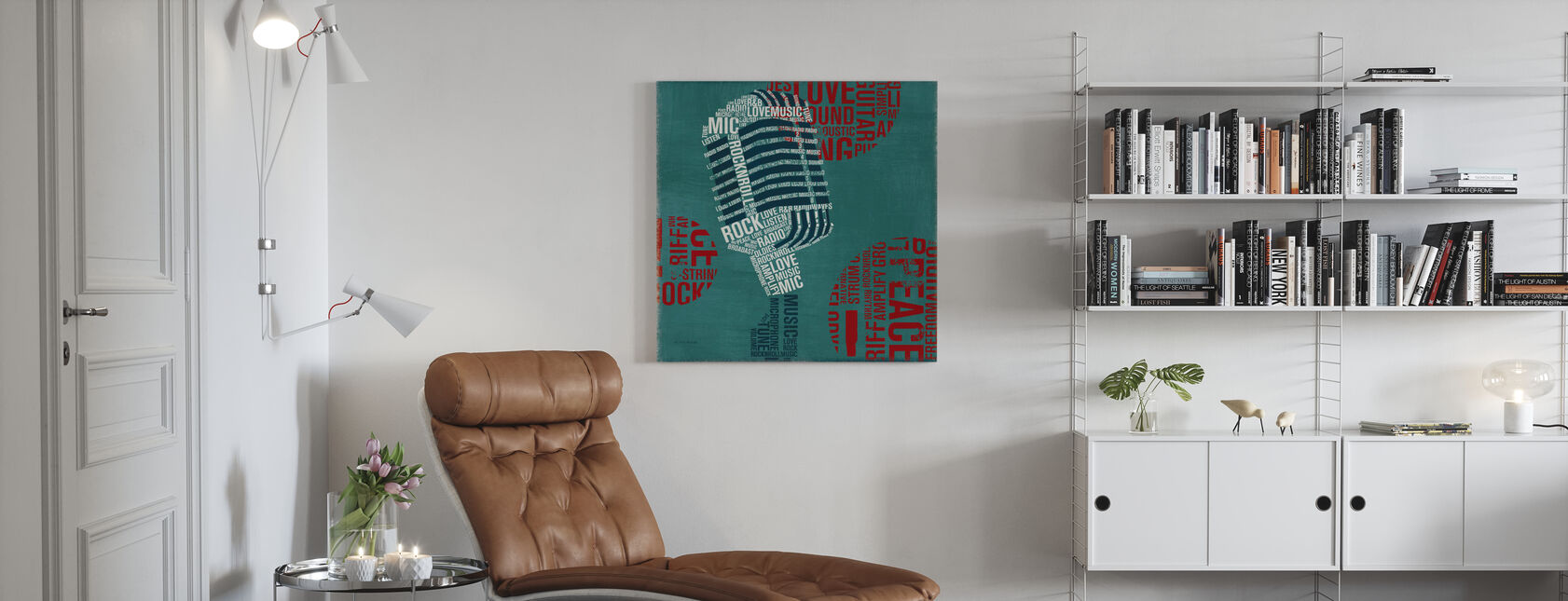 Type Mic Square - Canvas print - Living Room