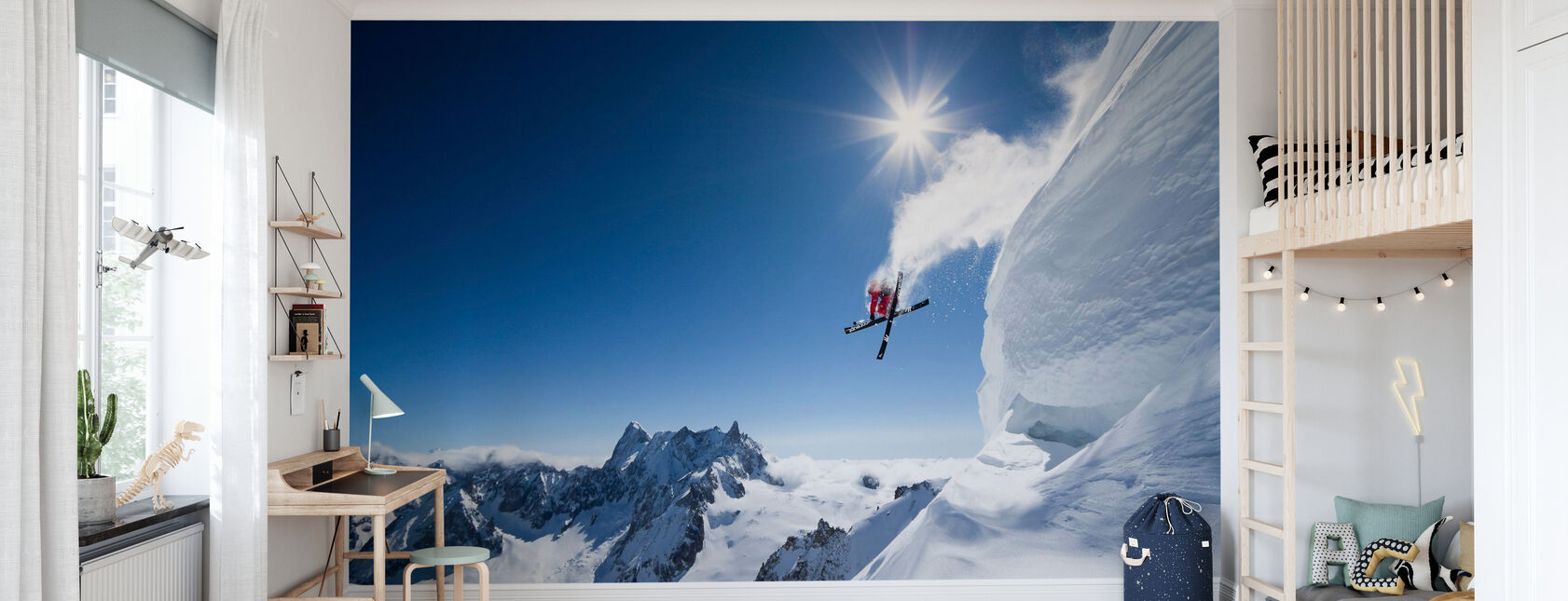 Extreme Skiing - Wallpaper - Kids Room