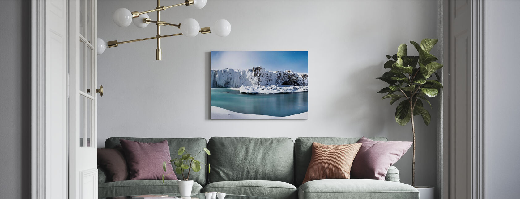Godafoss Waterfalls - Canvas print - Living Room