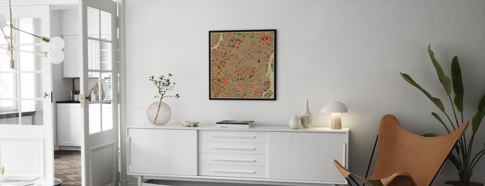 Multicolor Map - Montreal - Poster - Living Room