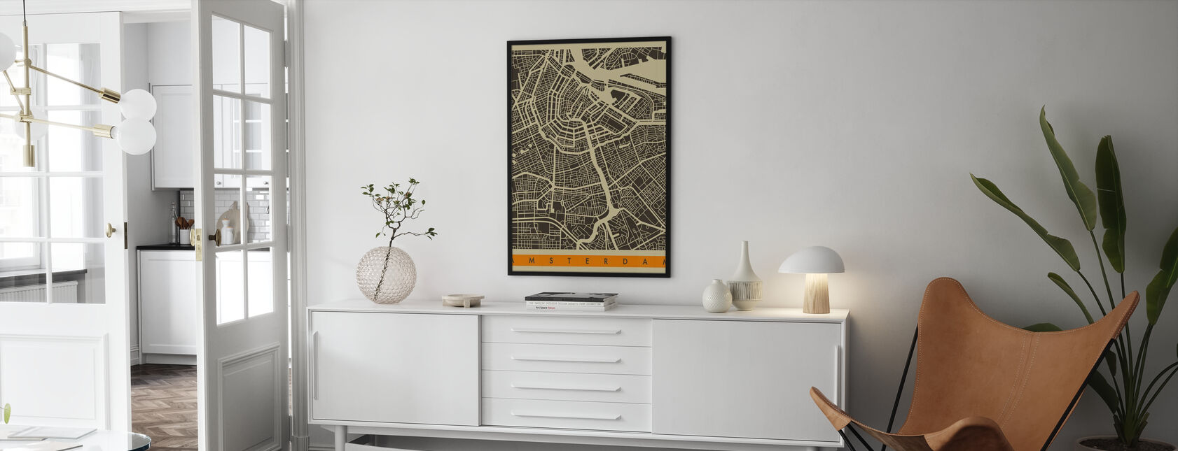 Stadsplan - Amsterdam - Poster - Woonkamer
