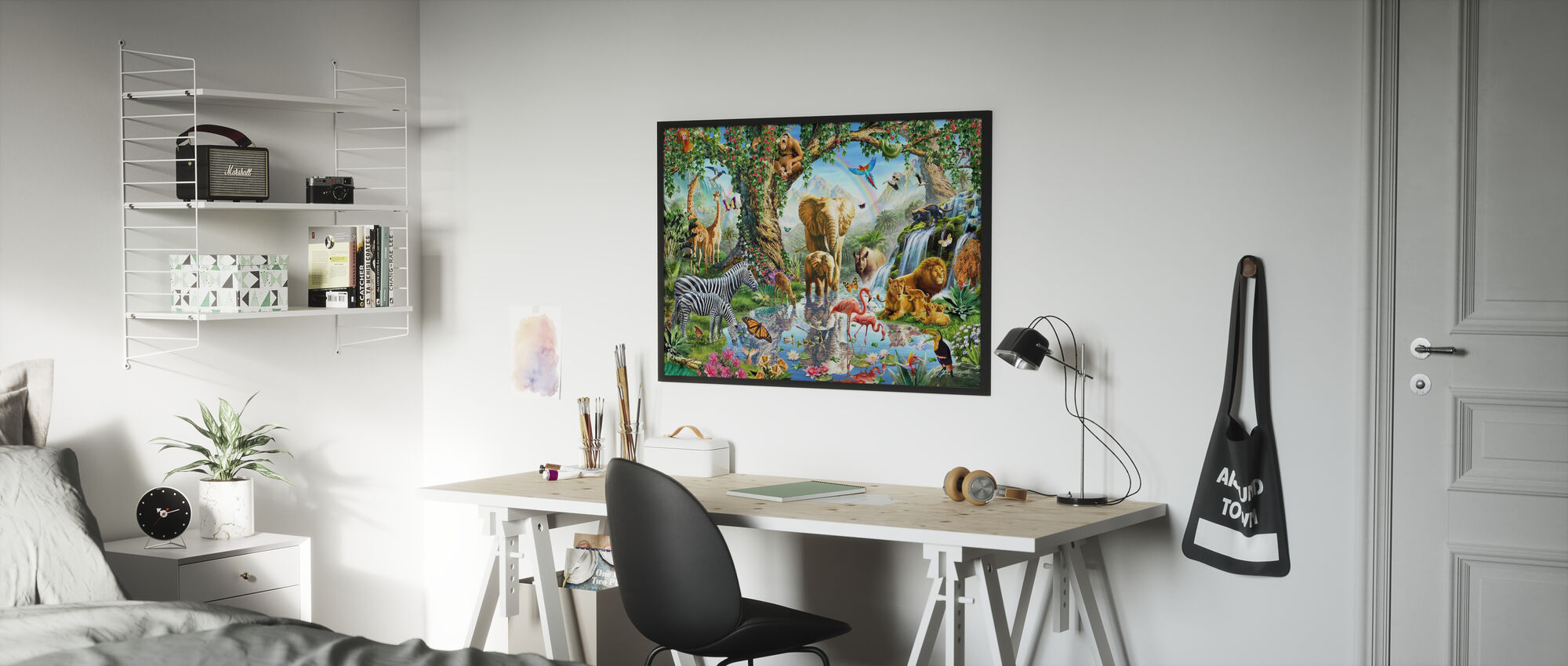 Jungle Lake with wild Animals - Decorate with a Poster - Photowall