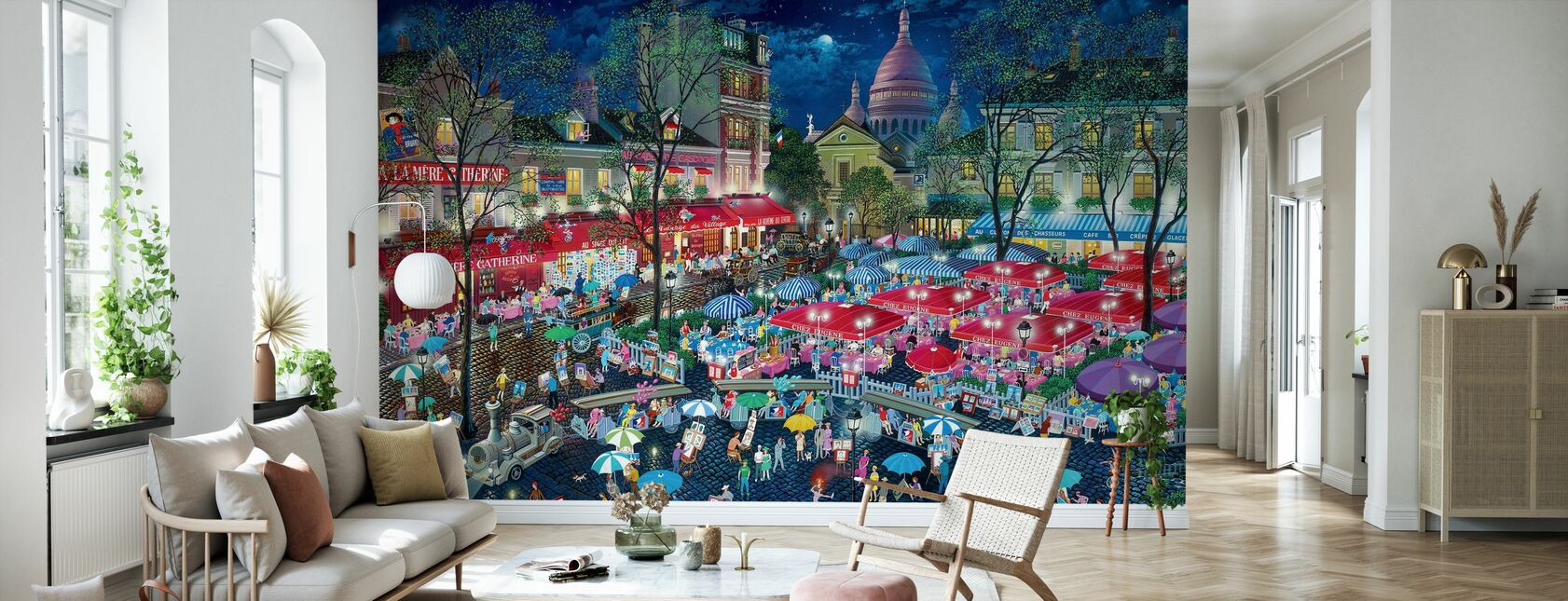 Une Nuit À Montmartre - Papier peint - Salle à manger