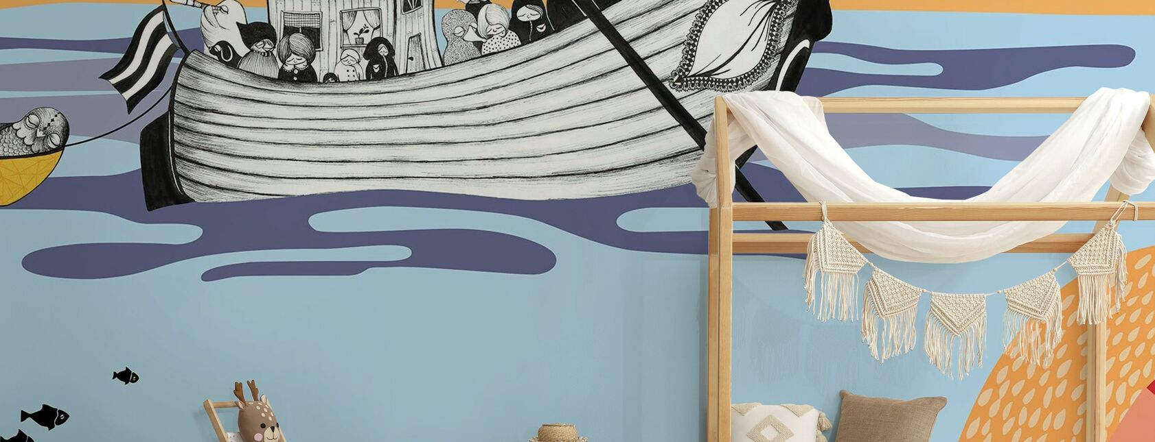 Hornstull Boat - Wallpaper - Kids Room