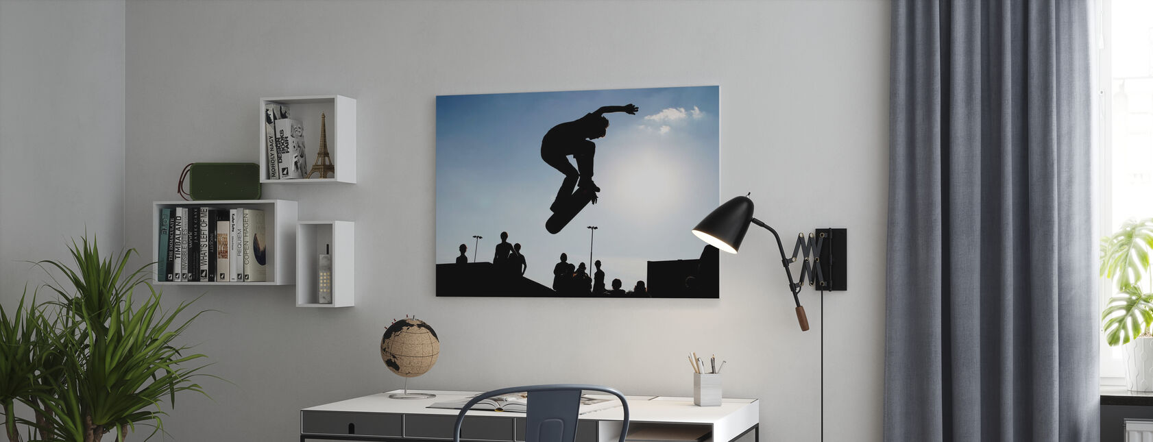 Skateboard Jump - Canvas print - Kantoor