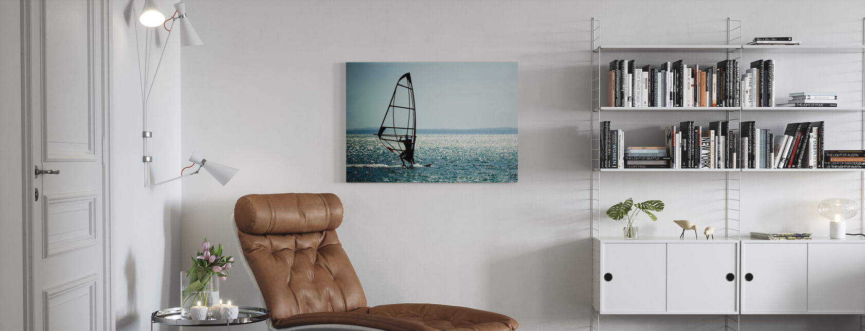 Windsurfer Panorama - Canvas print - Woonkamer