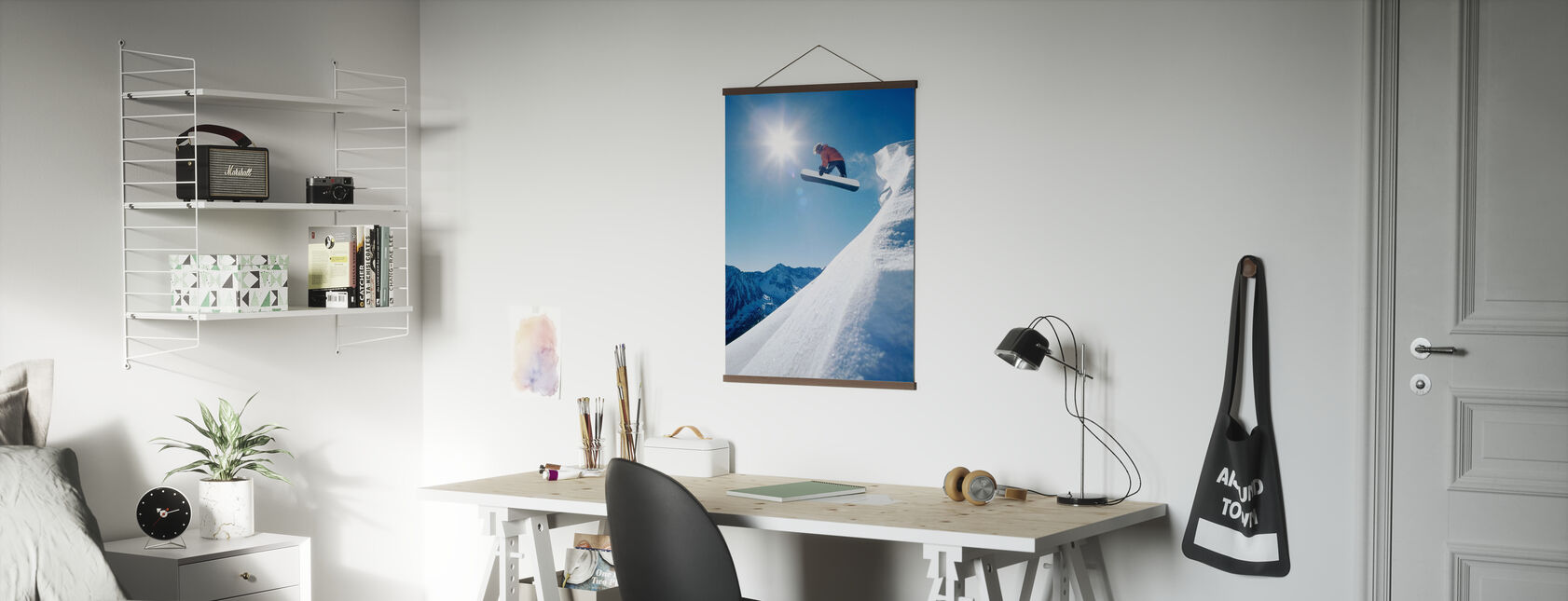 Snowboard Grijper - Poster - Kantoor