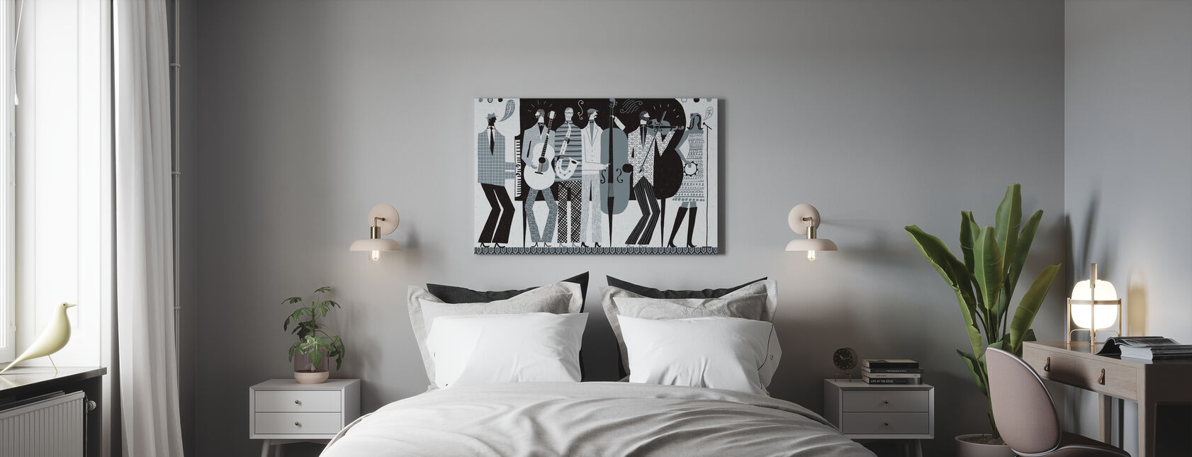 The Band Black and White - Canvas print - Bedroom