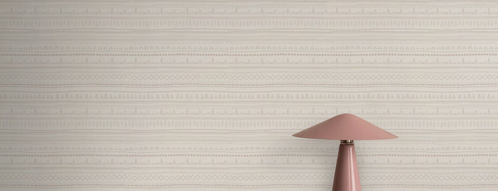Nordic Folk Dusty Pink - Wallpaper - close-up