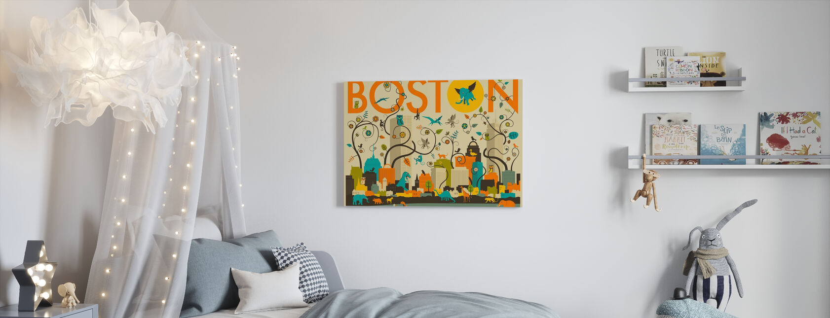 Boston Animals - Canvas print - Kids Room