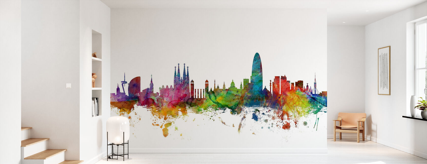 Barcelona Skyline - Papel pintado - Corredor