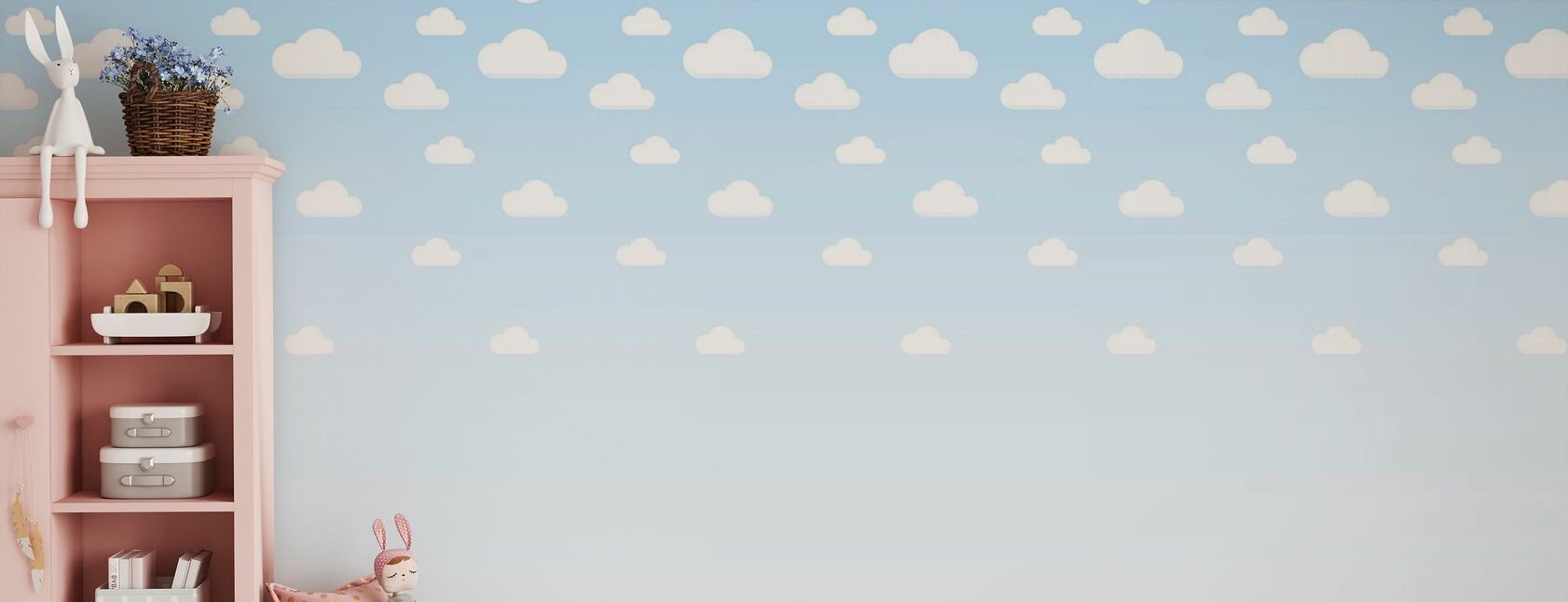 Cloudspotting Blau - Tapete - Kinderzimmer