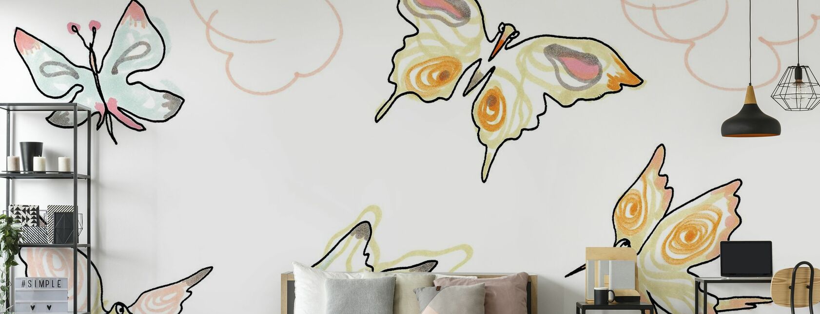 Cuyo Mariposa 2 - Papel pintado - teen-room