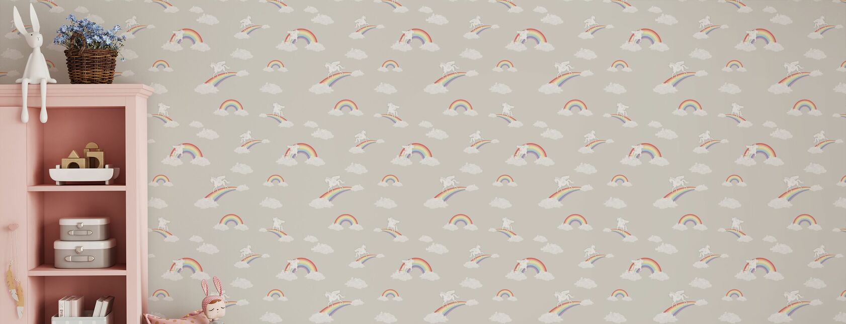 Unicorns & Rainbows - Wallpaper - Kids Room
