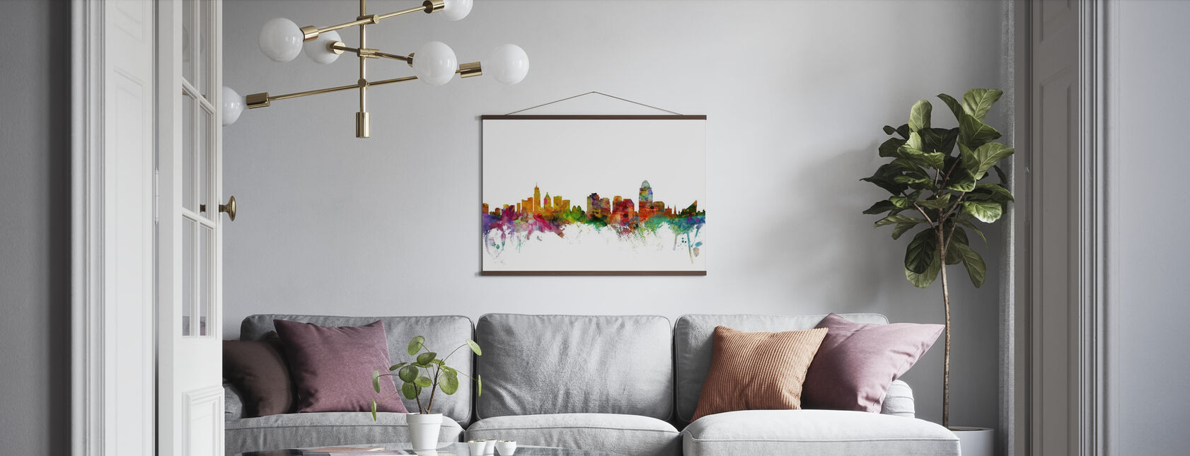 Cincinnati Ohio Skyline - Poster - Living Room