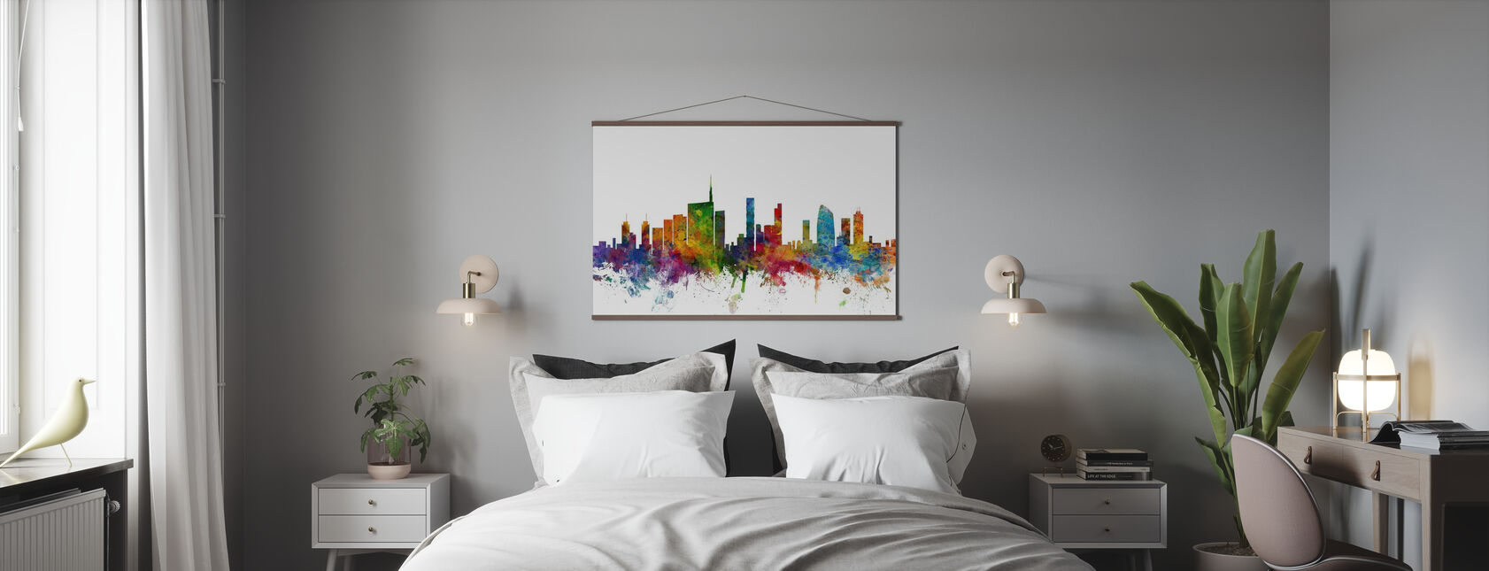 Skyline di Milano - Poster - Camera da letto