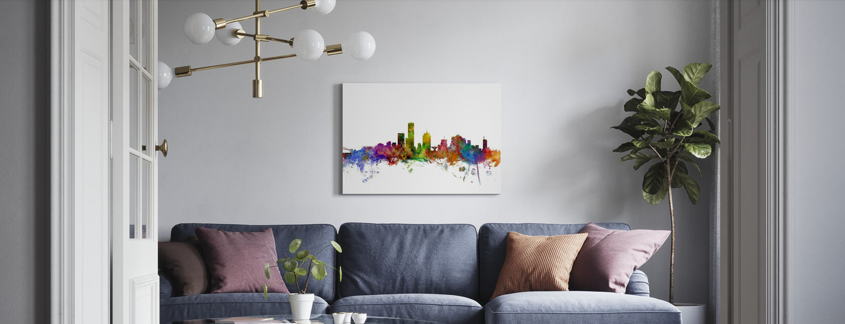 Milwaukee Wisconsin Skyline - Canvas print - Living Room