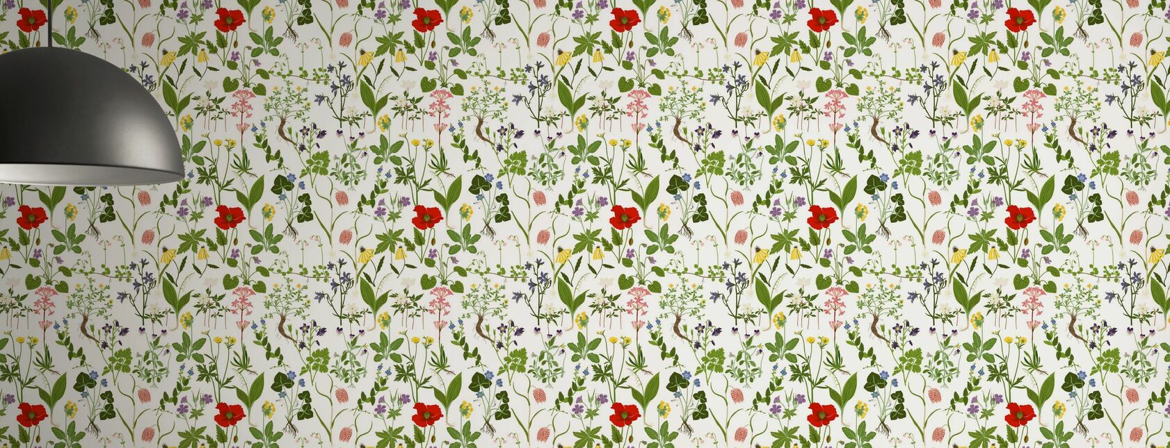 Flourish - White - Wallpaper - close-up