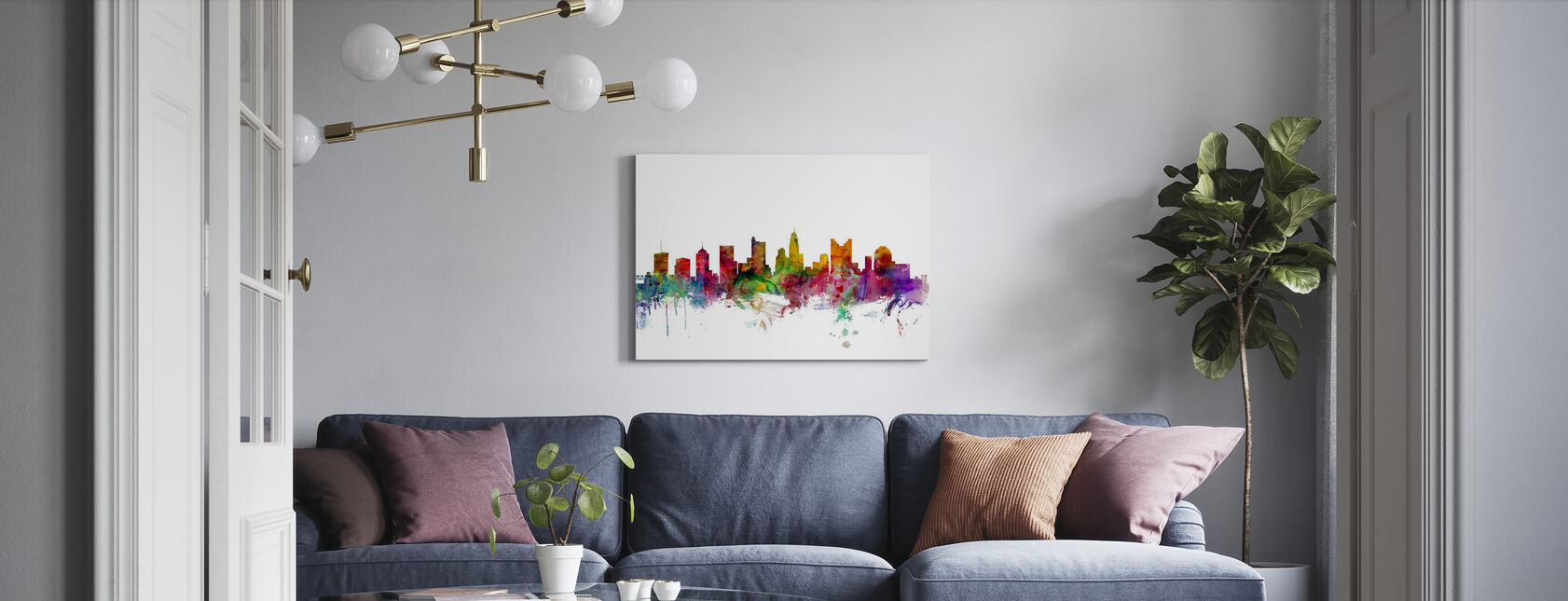 Columbus Ohio Skyline - Canvas print - Living Room