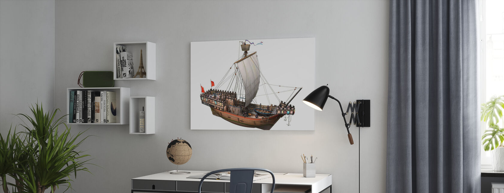 Piratenschip - Canvas print - Kantoor