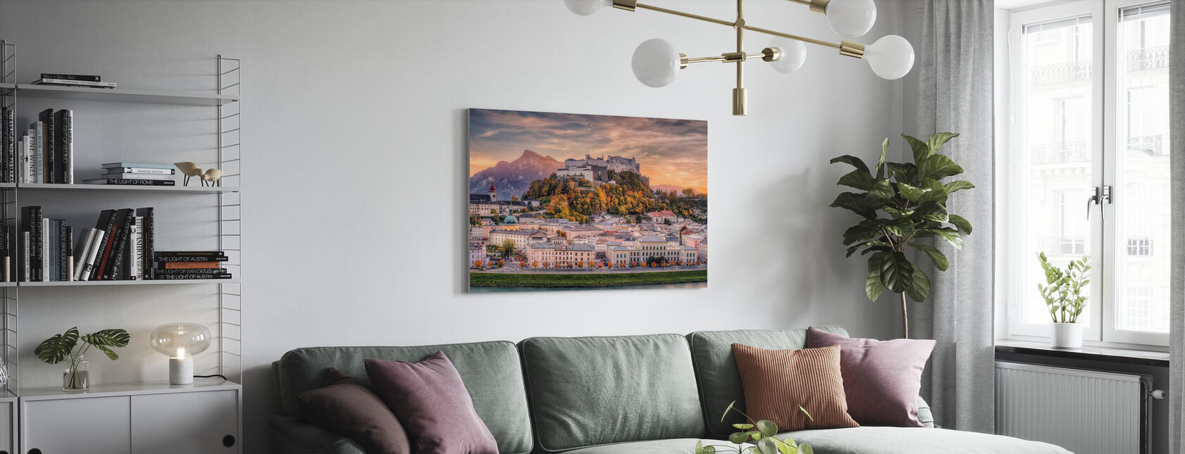 Salzburg in herfstkleuren - Canvas print - Woonkamer