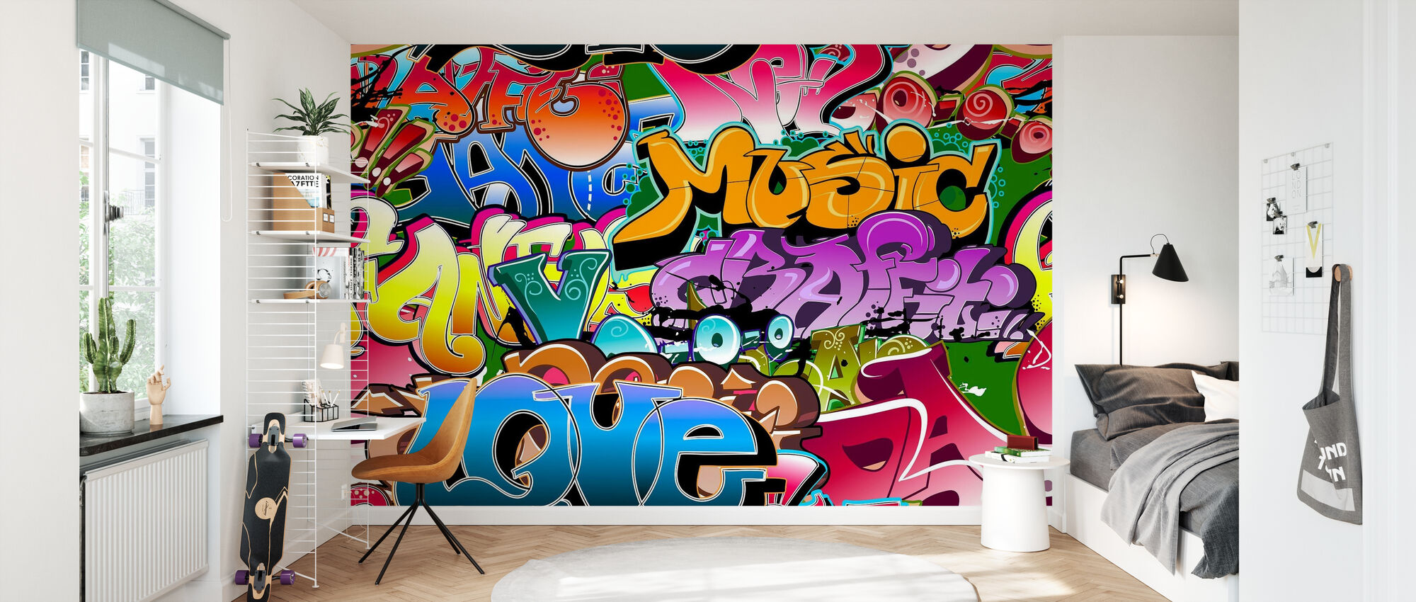 Music Love Graffiti – stunning wall mural – Photowall