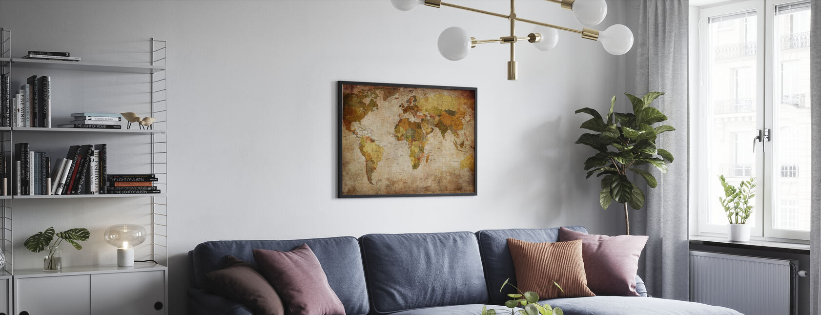 Old Vintage World Map - Poster - Living Room