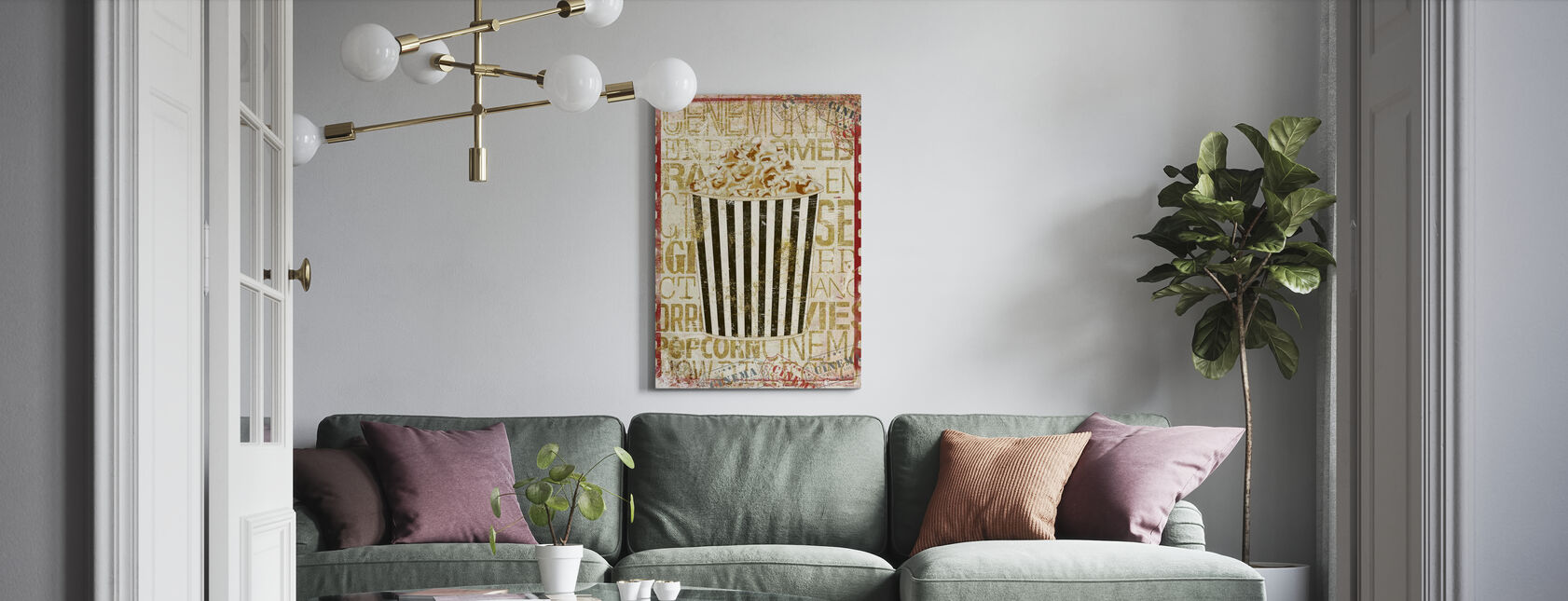Cinema Popcorn - Canvas print - Woonkamer
