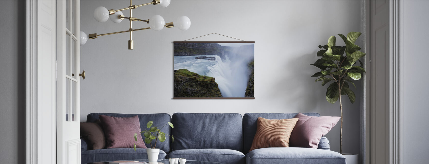 Cascata di Gullfoss, Islanda - Poster - Salotto