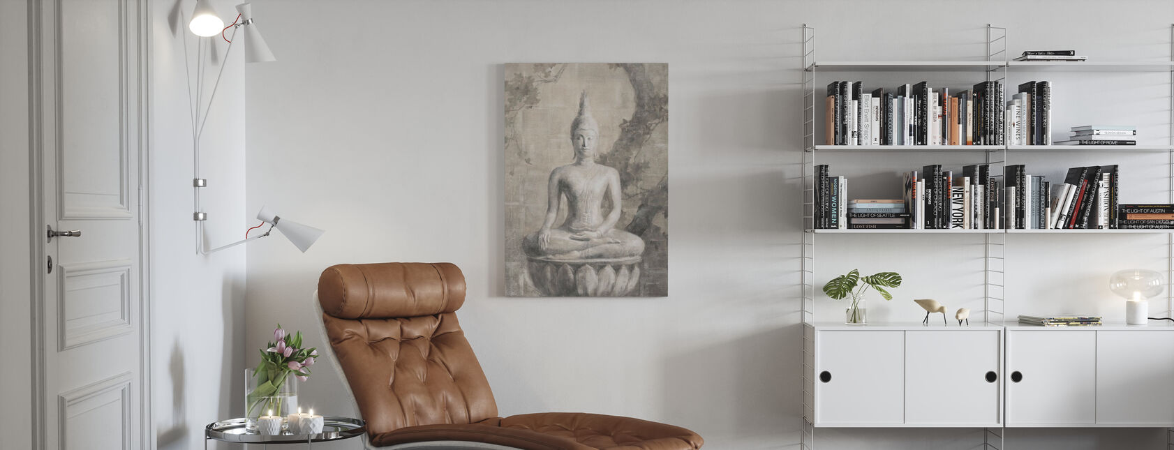 Buddha neutraali sato - Canvastaulu - Olohuone