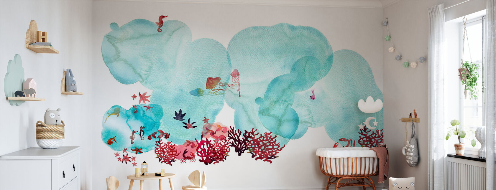 Water Color Coral I - Wallpaper - Nursery