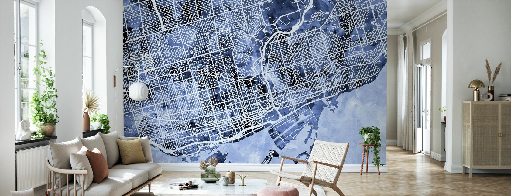Toronto Street Map - Wallpaper - Living Room